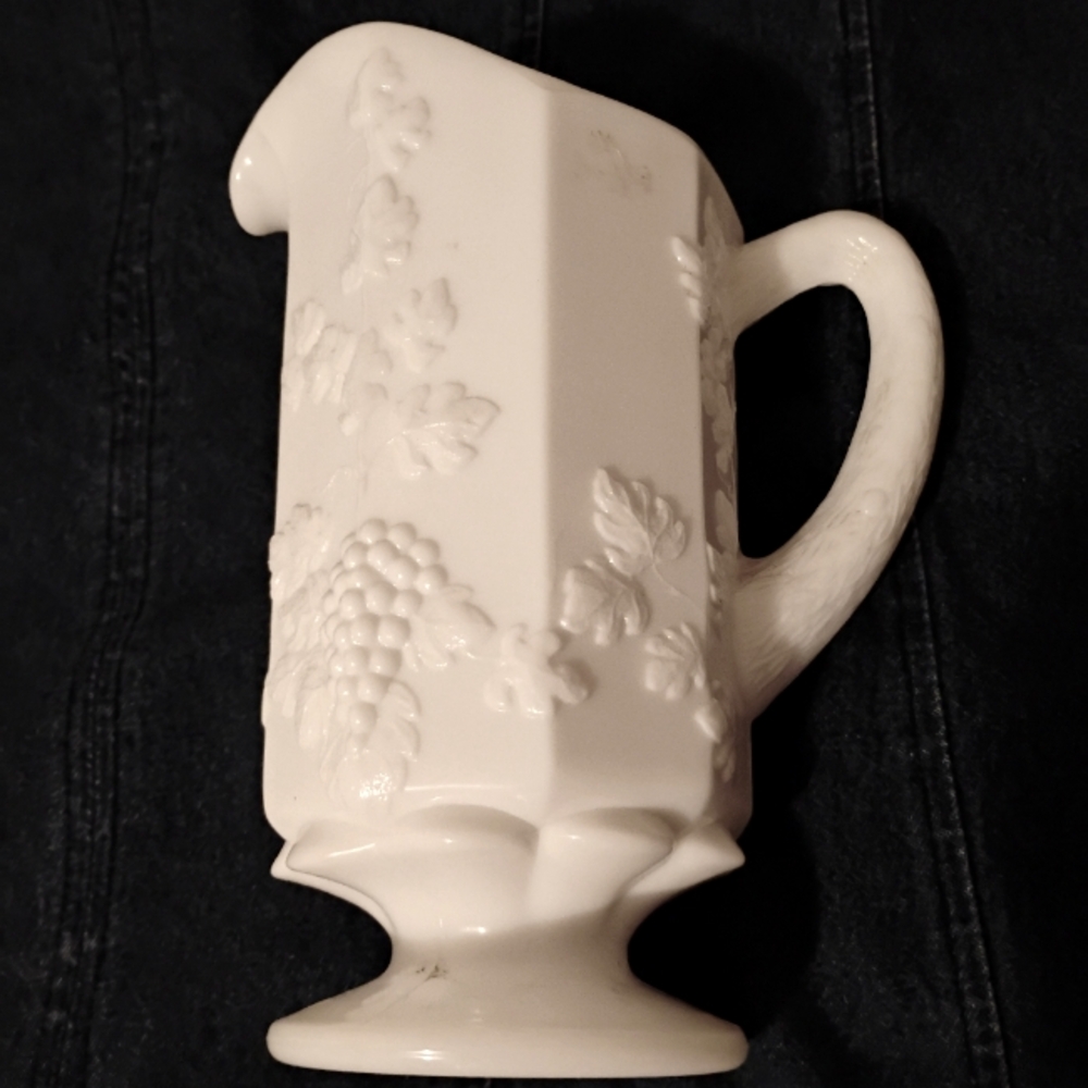 White Milk Glass Pitcher